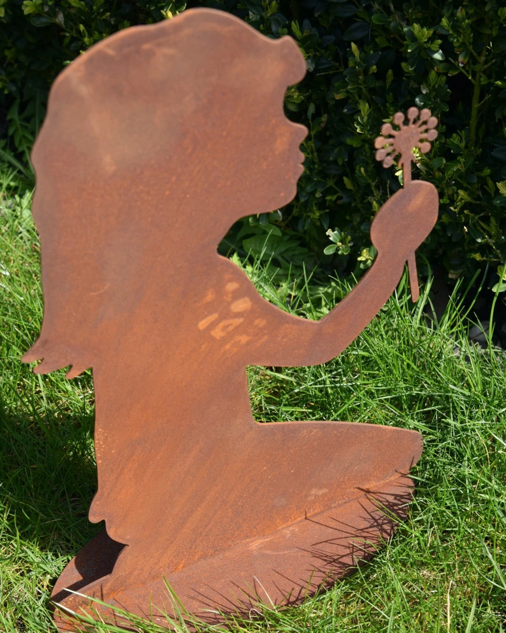 Meisje Met Paardebloem Ecoroest Tuindecoratie 9 Meisje Met Paardebloem Ecoroest Tuindecoratie - Afbeelding 7