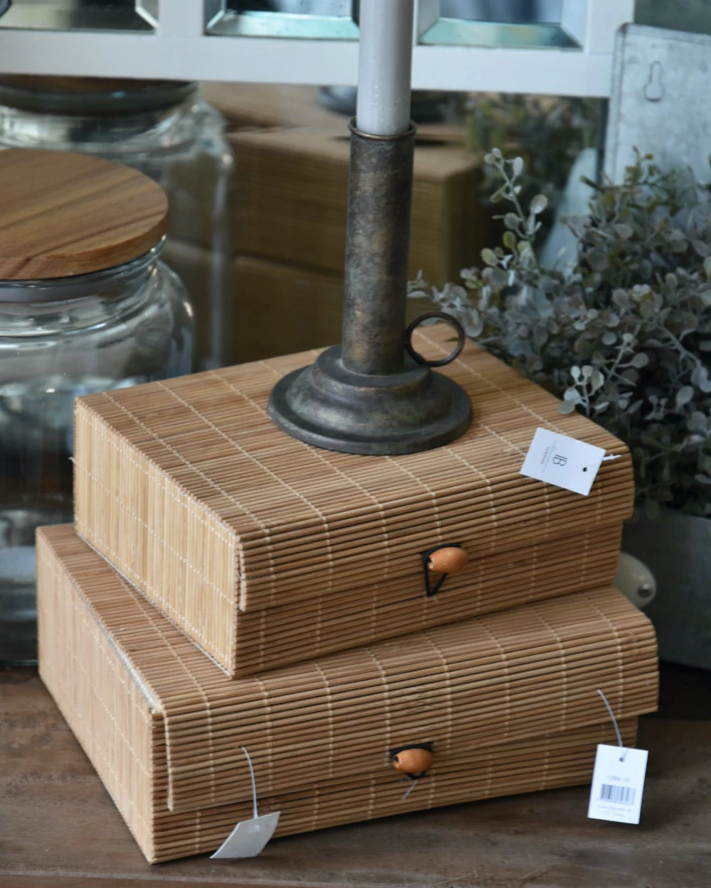 Metalen Antiek Look Kandelaar Met Oor, IB Laursen 4 Metalen Antiek Look Kandelaar Met Oor, IB Laursen - Afbeelding 2