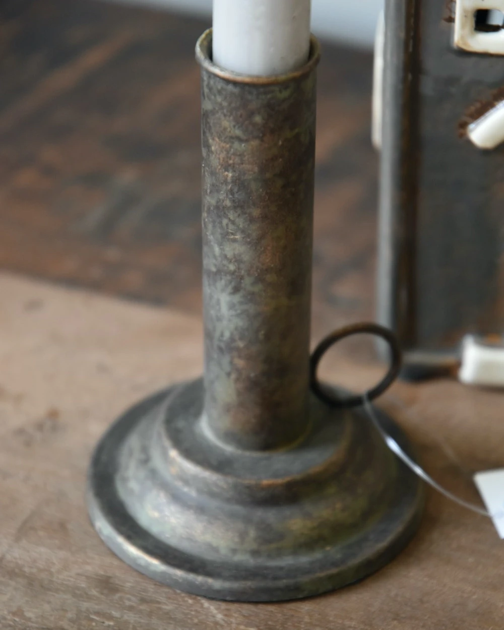 Metalen Antiek Look Kandelaar Met Oor, IB Laursen 3 Metalen Antiek Look Kandelaar Met Oor, IB Laursen