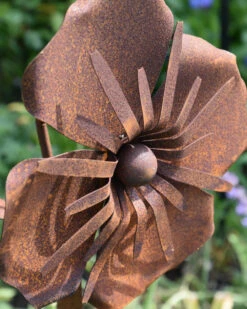 Metalen Tuinsteker Roestbloem Anemoon -Bekend Decoratie Winkel metalen tuinsteker roestbloem anemoon 5