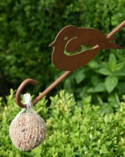 Bekend Decoratie Winkel 37 Metalen Voederhaak Met Roodborstje