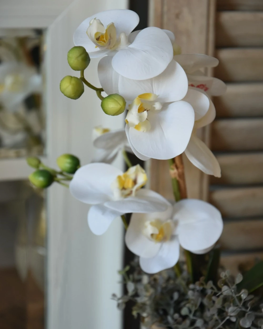 Phalaenopsis Witte Vlinder Orchidee, Real Touch 3 Phalaenopsis Witte Vlinder Orchidee, Real Touch