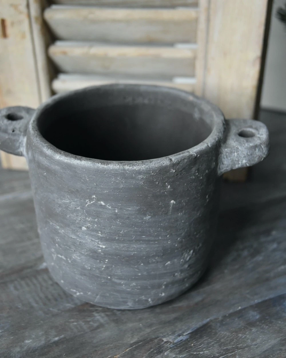 Planter Pot Met Oren Vintage Grijs Groot, Brynxz 5 Planter Pot Met Oren Vintage Grijs Groot, Brynxz - Afbeelding 3