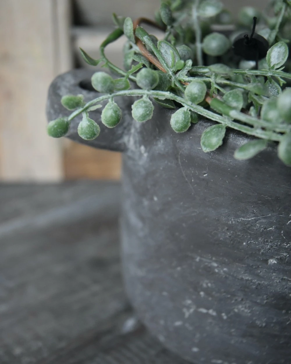 Planter Pot Met Oren Vintage Grijs Groot, Brynxz 6 Planter Pot Met Oren Vintage Grijs Groot, Brynxz - Afbeelding 4