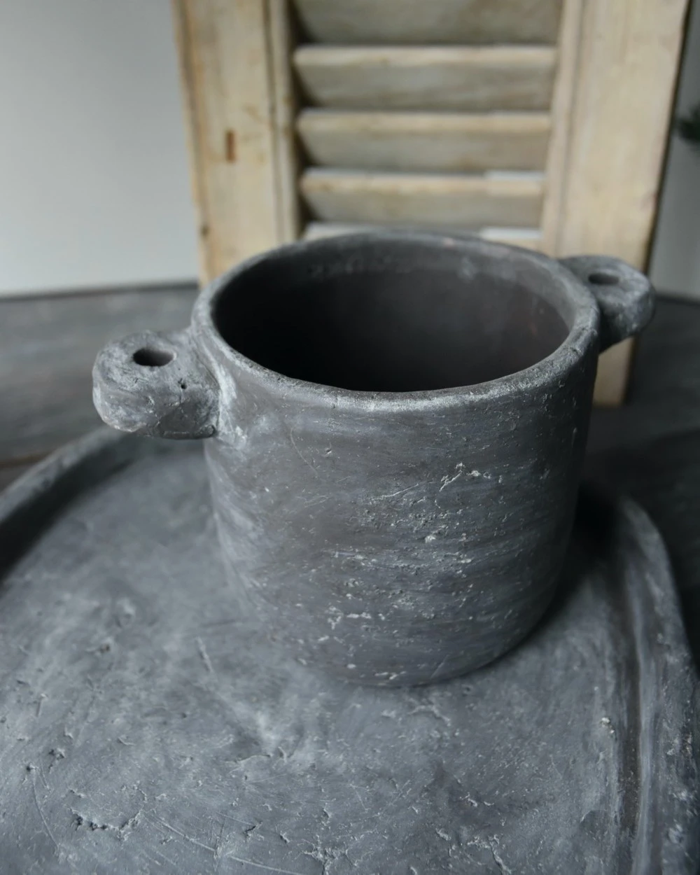 Planter Pot Met Oren Vintage Grijs Groot, Brynxz 9 Planter Pot Met Oren Vintage Grijs Groot, Brynxz - Afbeelding 7