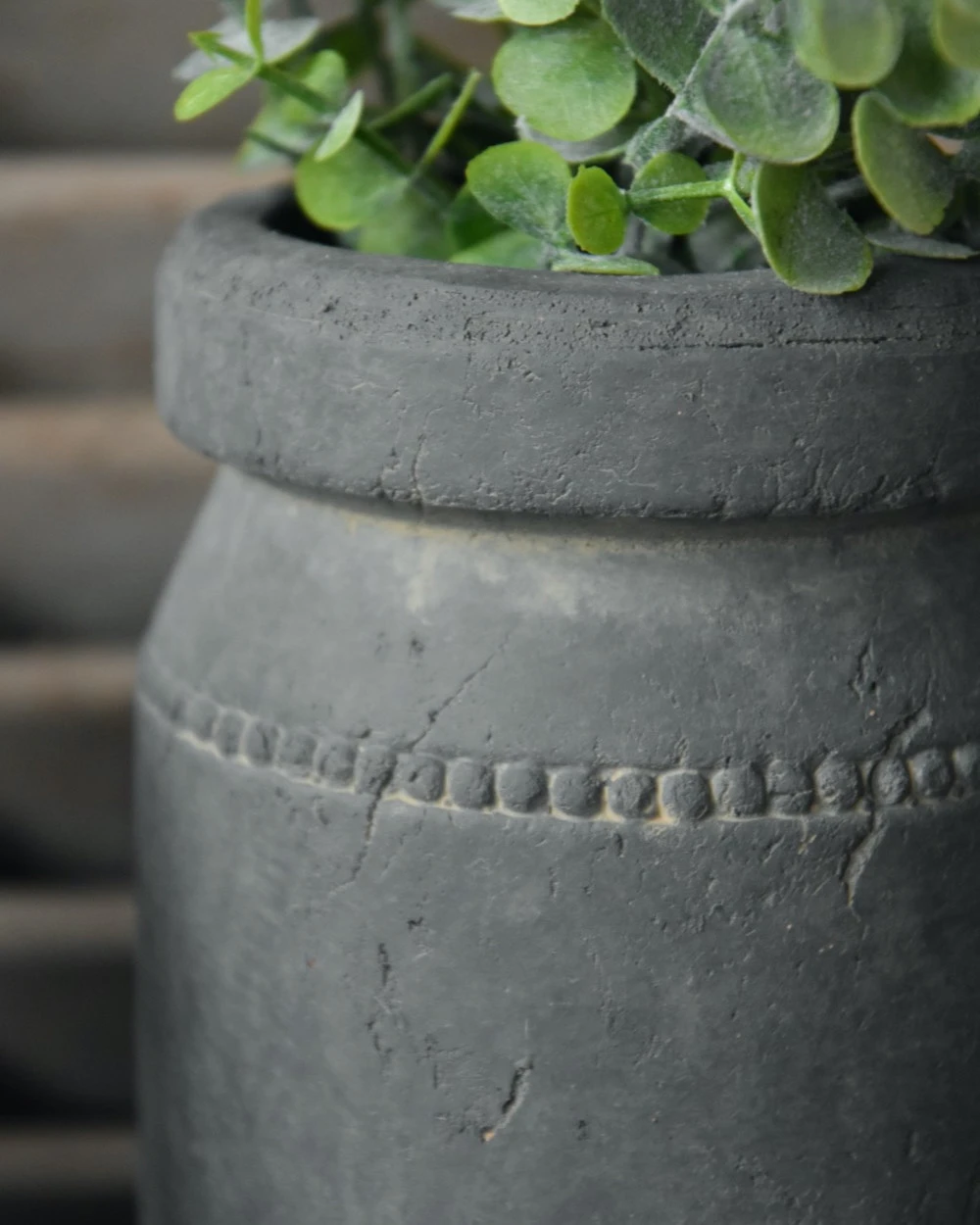 Pot Aardewerk Majestic Grijs Met Sierrandje En Kraag L, Brynxz 7 Pot Aardewerk Majestic Grijs Met Sierrandje En Kraag L, Brynxz - Afbeelding 5