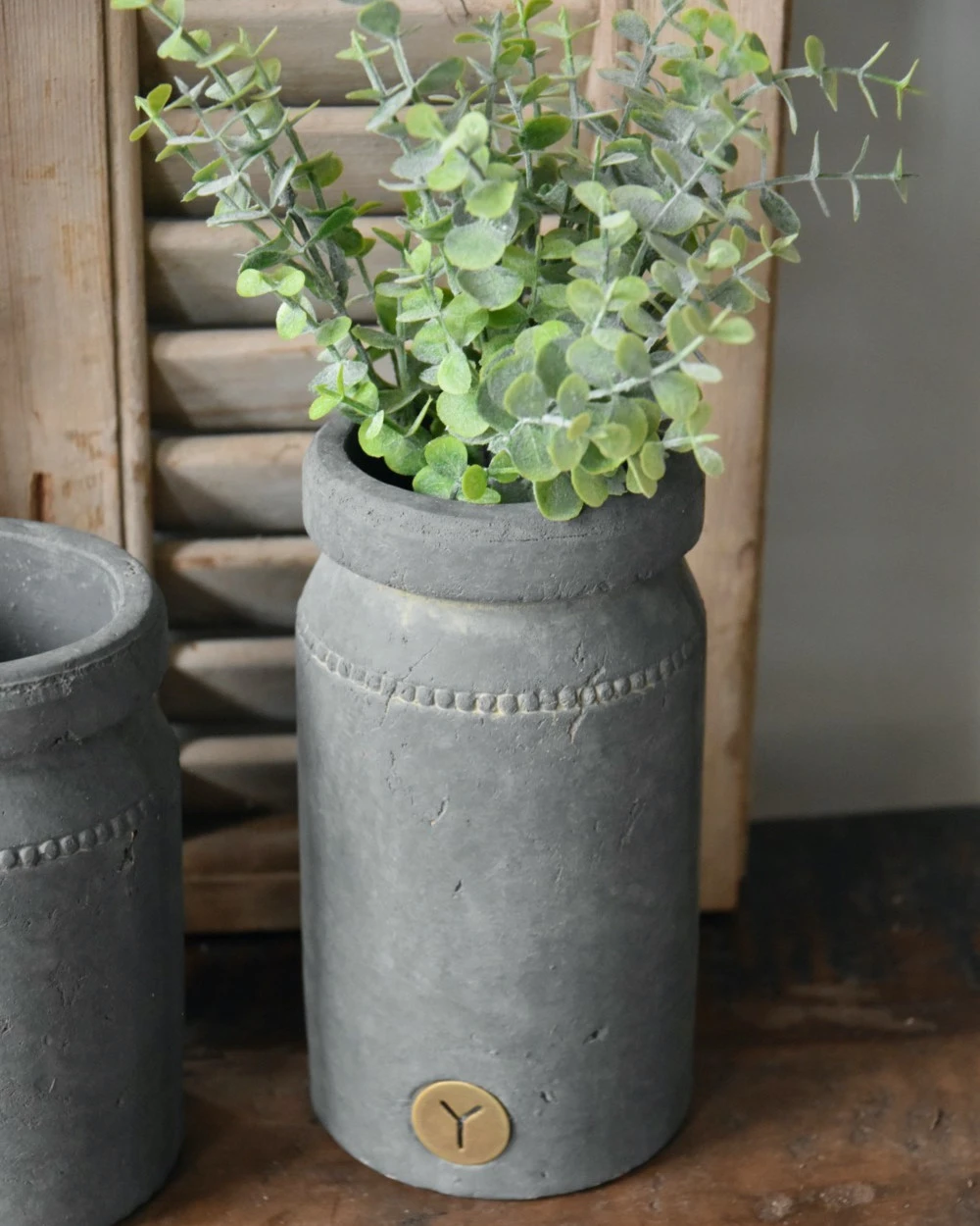 Pot Aardewerk Majestic Grijs Met Sierrandje En Kraag L, Brynxz 3 Pot Aardewerk Majestic Grijs Met Sierrandje En Kraag L, Brynxz