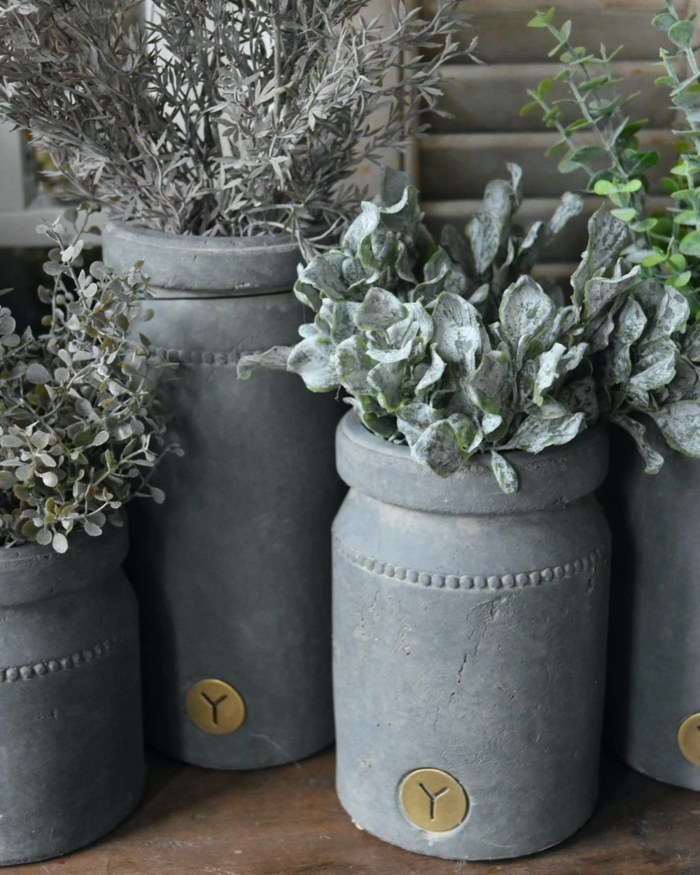 Pot Aardewerk Majestic Grijs Met Sierrandje En Kraag XL, Brynxz 3 Pot Aardewerk Majestic Grijs Met Sierrandje En Kraag XL, Brynxz - Afbeelding 2