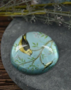 Presse Papier Met Vogels Op Tak In Pastel Blauw -Bekend Decoratie Winkel presse papier met vogels op tak in pastel blauw 2