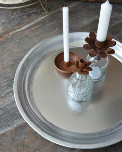 Ronde Schaal Zilver Zink Per 3 Stuks