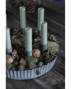 Ronde Zinken Schaal Met Hoge Schulp Rand, IB Laursen -Bekend Decoratie Winkel ronde zinken schaal met hoge schulp rand ib laursen 2