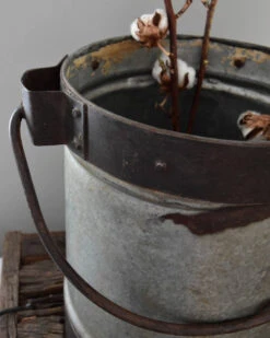 Stoere Zinken Emmer Met Hengsel -Bekend Decoratie Winkel stoere zinken emmer met hengsel 1