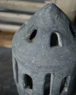 Theelicht Houder Huis Rond Vintage Grijs Groot, Brynxz -Bekend Decoratie Winkel theelicht houder huis rond vintage grijs groot brynxz 3