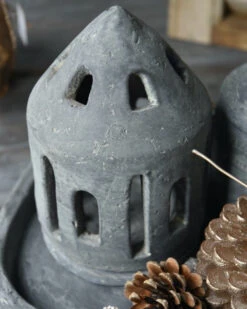 Theelicht Houder Huis Rond Vintage Grijs Groot, Brynxz -Bekend Decoratie Winkel theelicht houder huis rond vintage grijs groot brynxz 5