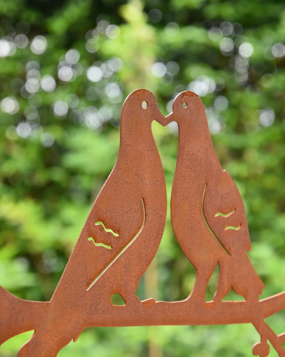 Tortelduiven Op Tak Metalen Tuin Decoratie 4 Tortelduiven Op Tak Metalen Tuin Decoratie - Afbeelding 2