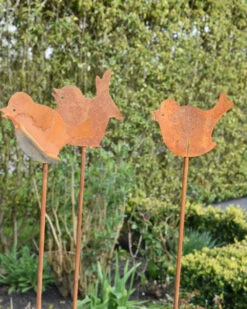 Tuindecoratie Prikkers Ecoroest Set Van 3 Vogeltjes -Bekend Decoratie Winkel tuindecoratie prikkers ecoroest set van 3 vogeltjes 5