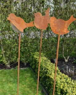 Tuindecoratie Prikkers Ecoroest Set Van 3 Vogeltjes -Bekend Decoratie Winkel tuindecoratie prikkers ecoroest set van 3 vogeltjes 6