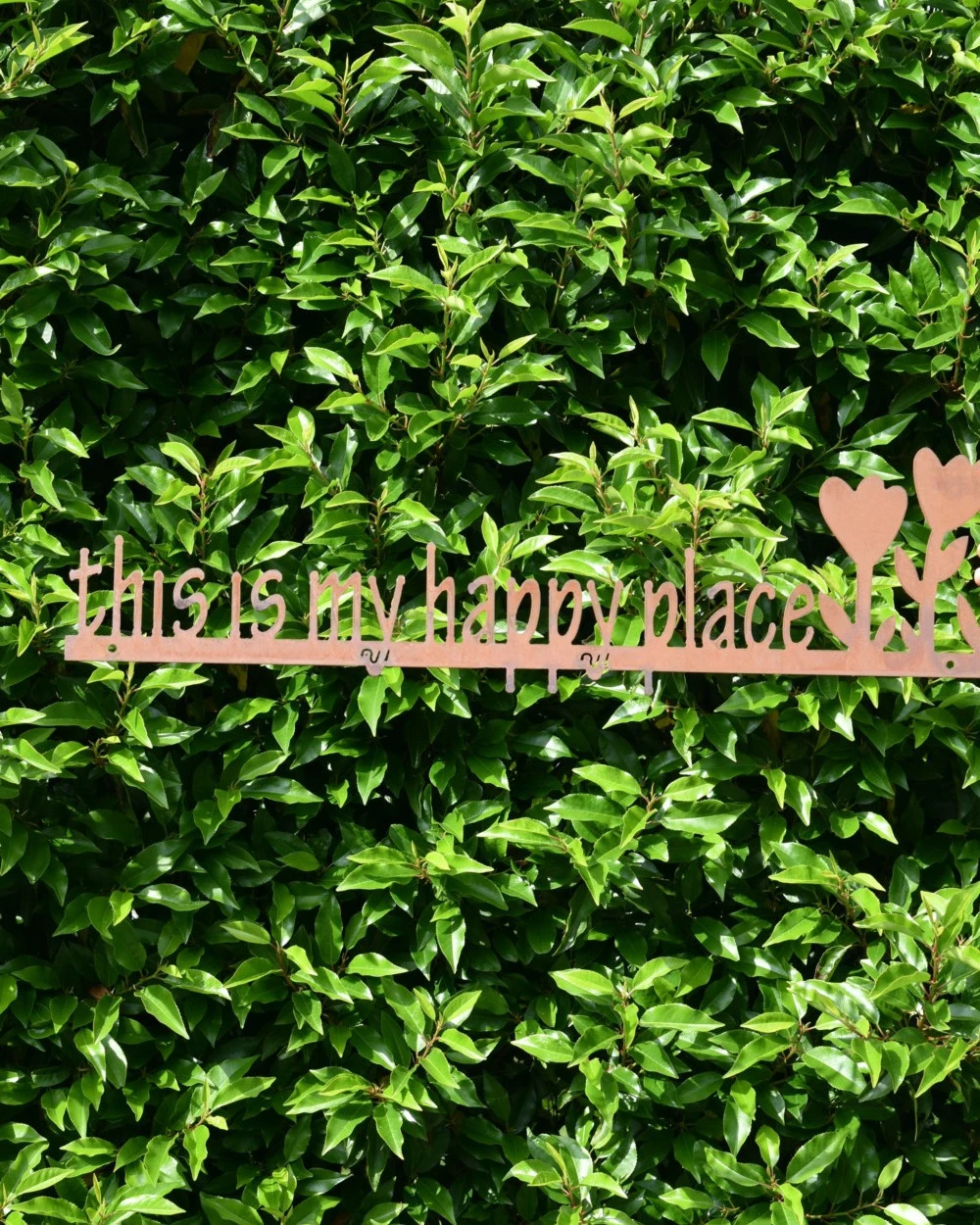 Tuindecoratie Wandtekst 'This Is My Happy Place' Met Bloemen 4 Tuindecoratie Wandtekst 'This Is My Happy Place' Met Bloemen - Afbeelding 2