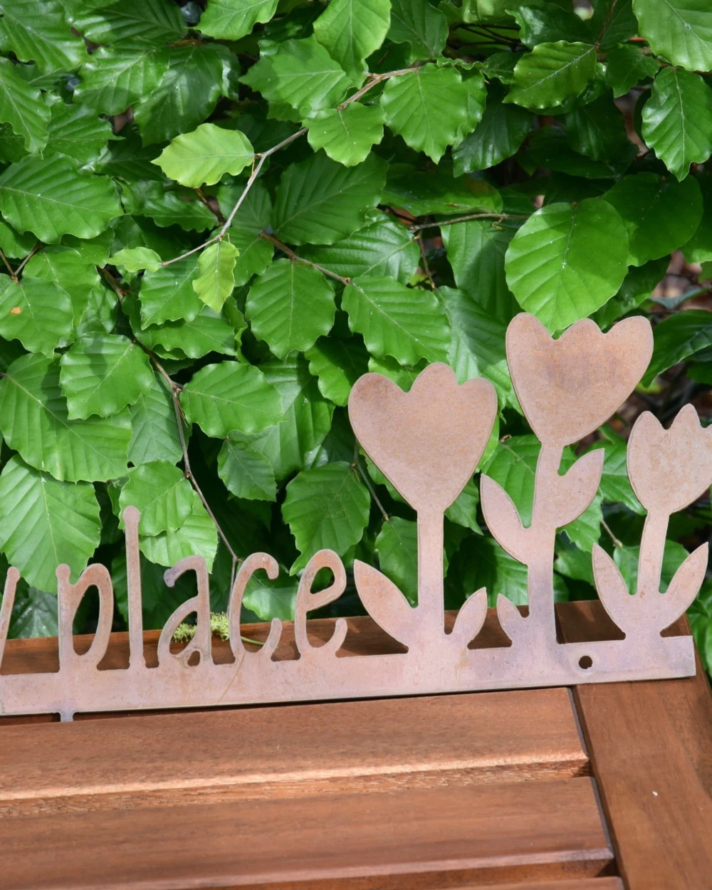 Tuindecoratie Wandtekst 'This Is My Happy Place' Met Bloemen 3 Tuindecoratie Wandtekst 'This Is My Happy Place' Met Bloemen