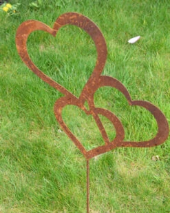 Tuinprikker Met 3 Harten Van Ecoroest 10 Tuinprikker Met 3 Harten Van Ecoroest -Bekend Decoratie Winkel tuinprikker met 3 harten van ecoroest 2
