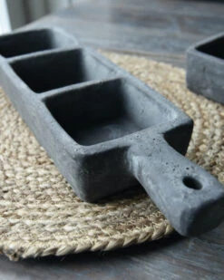 Vakkenbak Vintage Grijs Aardewerk Met Oor, 3 Vakken Brynxz -Bekend Decoratie Winkel vakkenbak vintage grijs aardewerk met oor 3 vakken brynxz 3