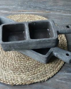 Vakkenbak Vintage Grijs Aardewerk Met Oor, 3 Vakken Brynxz -Bekend Decoratie Winkel vakkenbak vintage grijs aardewerk met oor 3 vakken brynxz 4