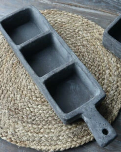 Vakkenbak Vintage Grijs Aardewerk Met Oor, 3 Vakken Brynxz -Bekend Decoratie Winkel vakkenbak vintage grijs aardewerk met oor 3 vakken brynxz 5