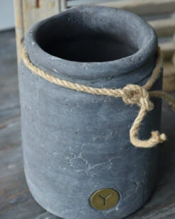Vintage Grijze Pot Met Dik Touw Groot, Brynxz 11 Vintage Grijze Pot Met Dik Touw Groot, Brynxz -Bekend Decoratie Winkel vintage grijze pot met dik touw groot brynxz 3