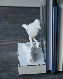 Vogel Boekensteun Antiek Wit, Set Van Twee -Bekend Decoratie Winkel vogel boekensteun antiek wit set van twee 2