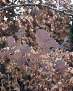 Vogel Op Bloesemtak, Roest Metaal -Bekend Decoratie Winkel vogel op bloesemtak roest metaal 3