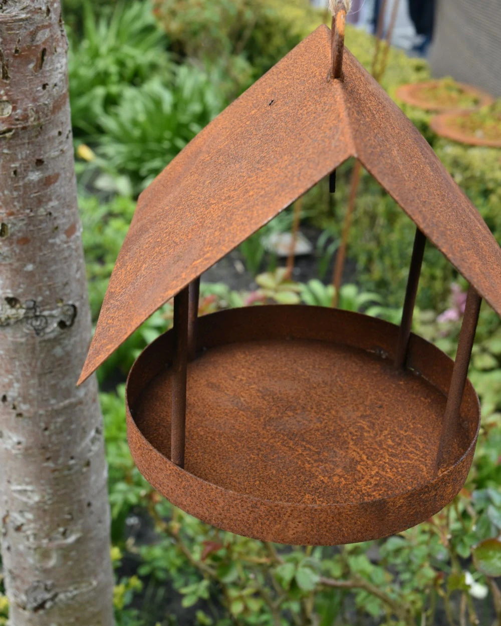 Vogel Voeder Huisje Van Ecoroest Met Ophang Oog 7 Vogel Voeder Huisje Van Ecoroest Met Ophang Oog - Afbeelding 5