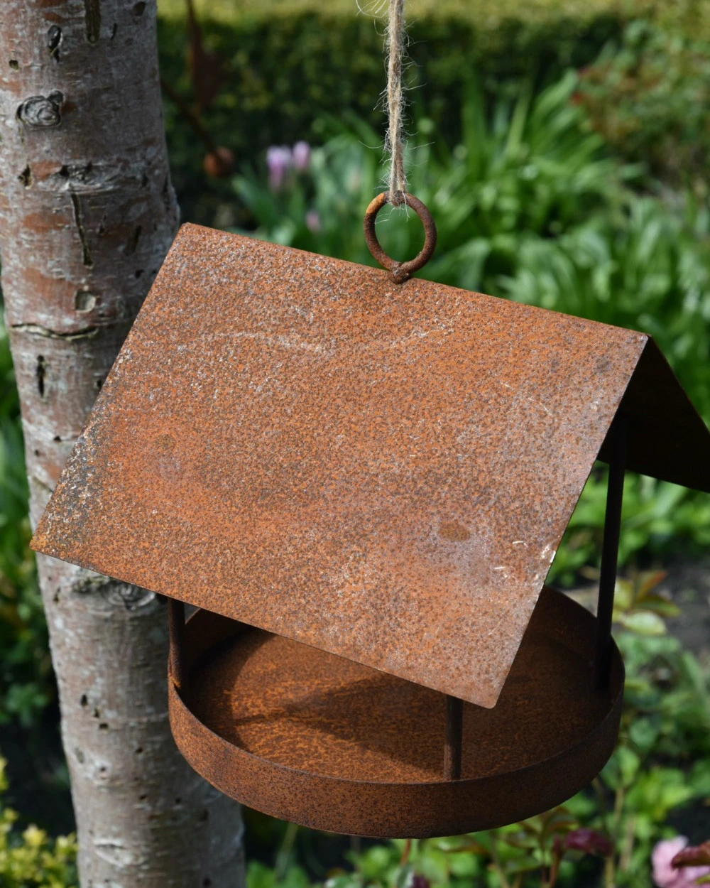 Vogel Voeder Huisje Van Ecoroest Met Ophang Oog 9 Vogel Voeder Huisje Van Ecoroest Met Ophang Oog - Afbeelding 7