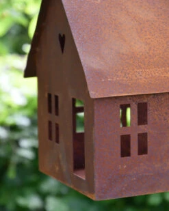 Vogel Voeder Huisje Van Roest Metaal Aan Ketting -Bekend Decoratie Winkel vogel voeder huisje van roest metaal aan ketting 5