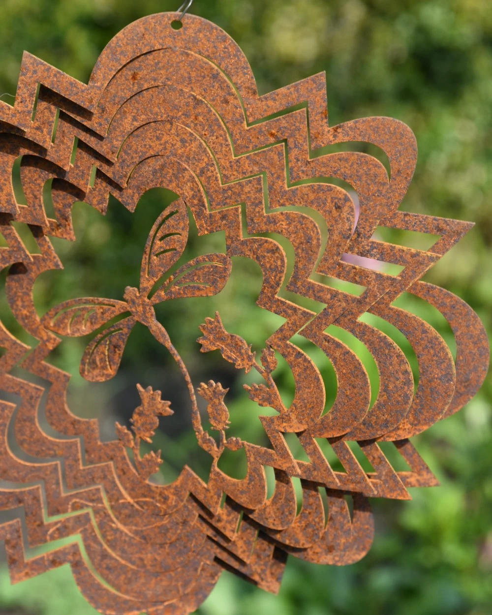 Windvanger Libelle In Bloemmotief Ecoroest Tuindecoratie 8 Windvanger Libelle In Bloemmotief Ecoroest Tuindecoratie - Afbeelding 6