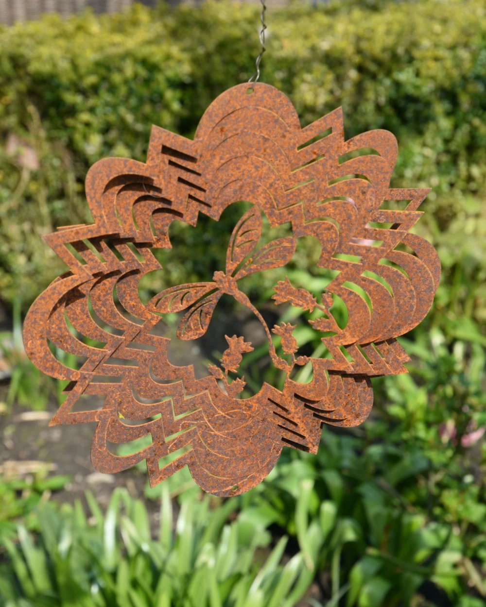 Windvanger Libelle In Bloemmotief Ecoroest Tuindecoratie 3 Windvanger Libelle In Bloemmotief Ecoroest Tuindecoratie