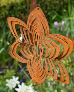 Windvanger Van Ecoroest Bloem Spiraal -Bekend Decoratie Winkel windvanger van ecoroest bloem spiraal 4