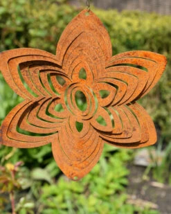 Windvanger Van Ecoroest Bloem Spiraal -Bekend Decoratie Winkel windvanger van ecoroest bloem spiraal 5