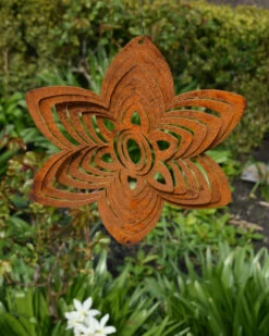 Windvanger Van Ecoroest Bloem Spiraal -Bekend Decoratie Winkel windvanger van ecoroest bloem spiraal 6