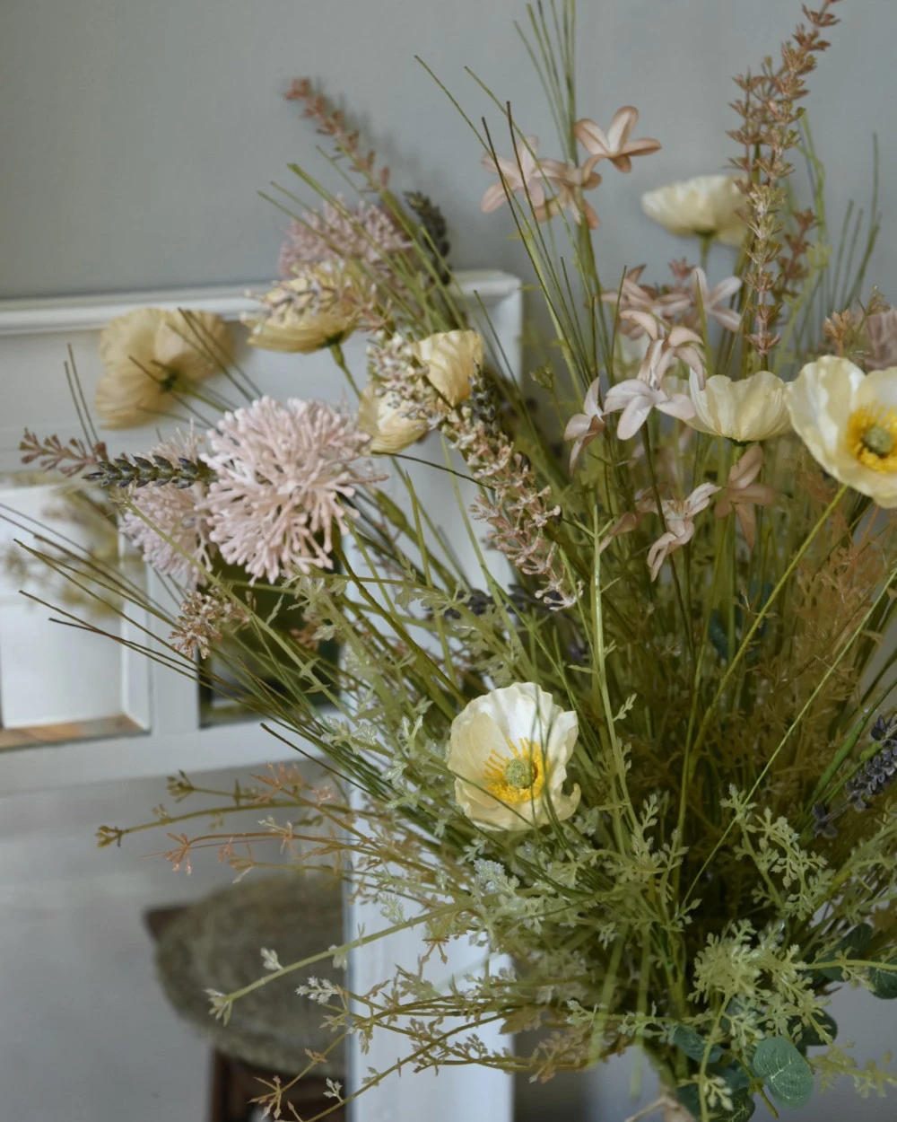 Zijde Boeket In Poeder Tinten Met Lavendel, Anemonen En Allium Met Bloemen Van IB Laursen 6 Zijde Boeket In Poeder Tinten Met Lavendel, Anemonen En Allium Met Bloemen Van IB Laursen - Afbeelding 4