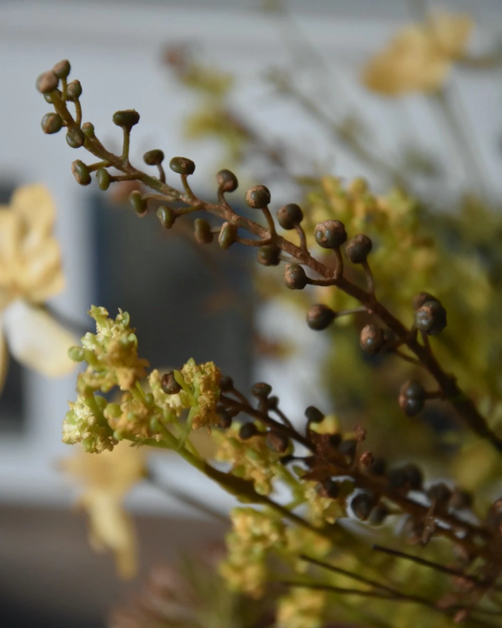 Zijde Pluk Veldboeket In Zacht Geel, Groen En Bruin 8 Zijde Pluk Veldboeket In Zacht Geel, Groen En Bruin - Afbeelding 6