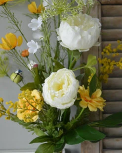 Zijde Vrolijk Pluk Boeket In Wit En Geel -Bekend Decoratie Winkel zijde vrolijk pluk boeket in wit en geel 3