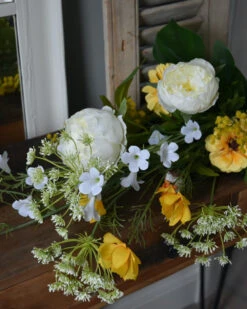 Zijde Vrolijk Pluk Boeket In Wit En Geel -Bekend Decoratie Winkel zijde vrolijk pluk boeket in wit en geel 6
