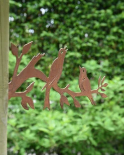 Zingende Vogels Op Bladertak, Ecoroest -Bekend Decoratie Winkel zingende vogels op bladertak ecoroest 2