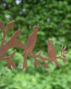 Zingende Vogels Op Bladertak, Ecoroest -Bekend Decoratie Winkel zingende vogels op bladertak ecoroest 4