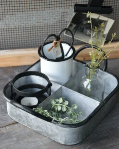 Zinken Vakkenbak Met Zwarte Accenten, IB Laursen -Bekend Decoratie Winkel zinken vakkenbak met zwarte accenten ib laursen 4