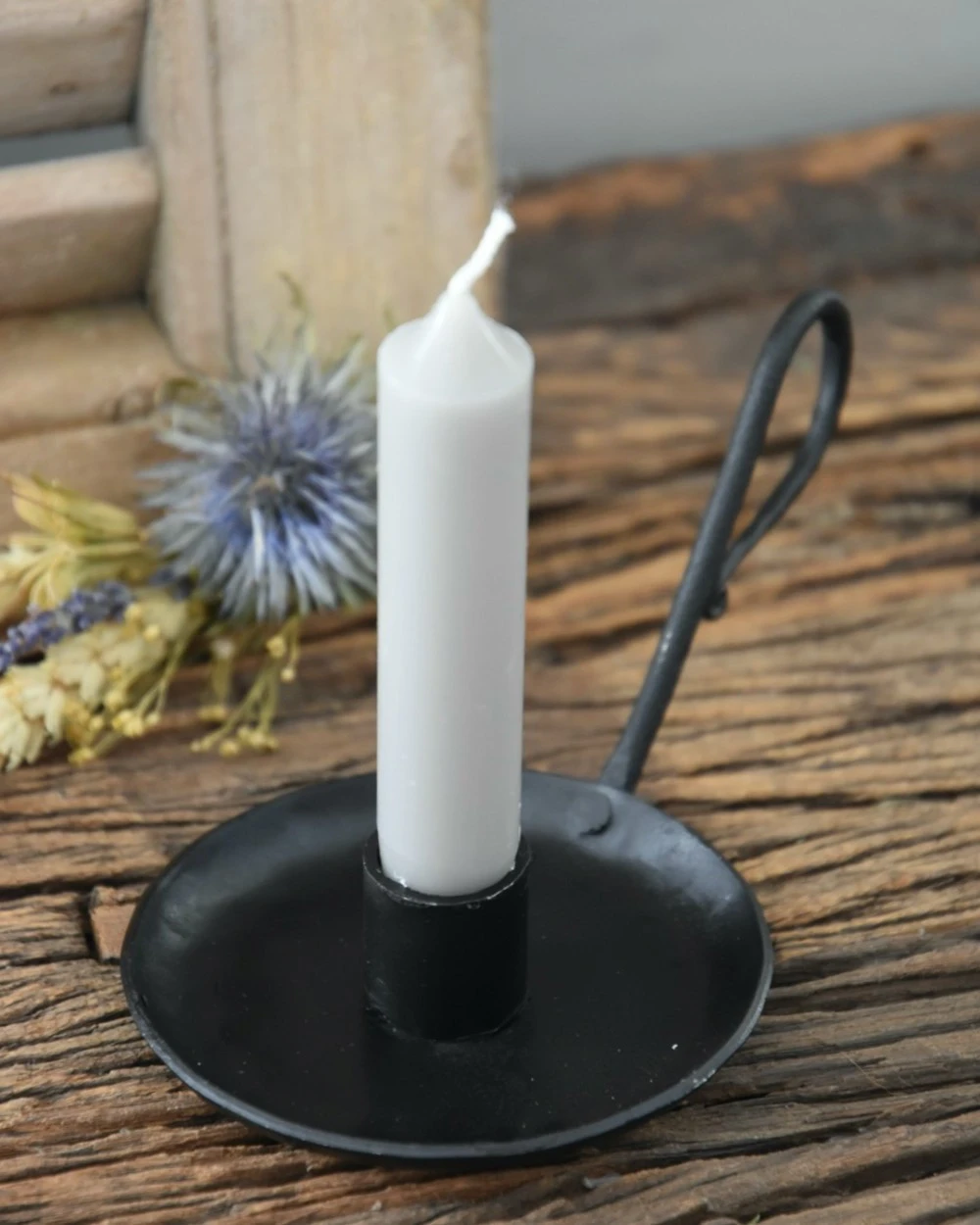 Zwarte Metalen Kandelaar Met Oor, IB Laursen 3 Zwarte Metalen Kandelaar Met Oor, IB Laursen